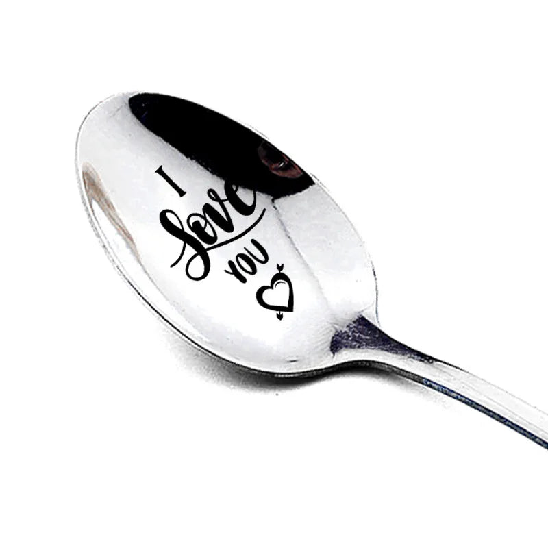 Valentines Day Gift Stainless Steel Milk Coffee Spoons Gift