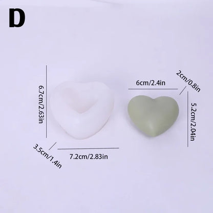 3D Heart Shape Candle Molds Hand Holding Silicone for Valentine's Day