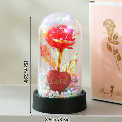 Artificial Flowers Creative Valentine's Day LED Galaxy Rose