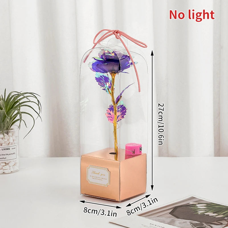 Artificial Flowers Creative Valentine's Day LED Galaxy Rose