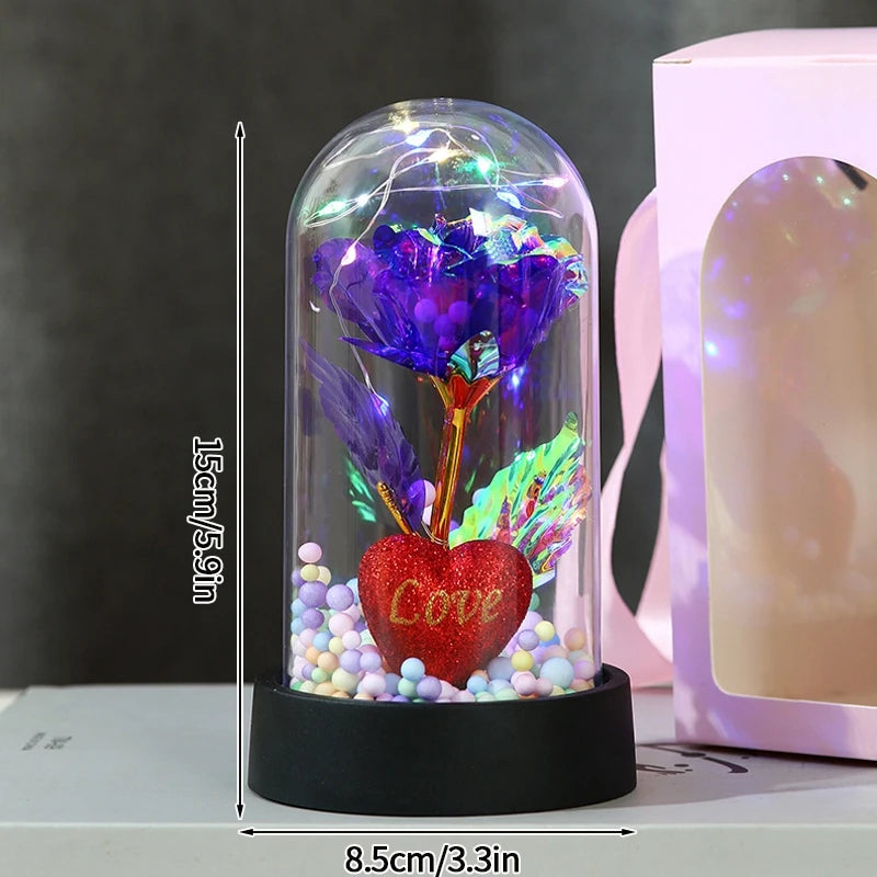 Artificial Flowers Creative Valentine's Day LED Galaxy Rose