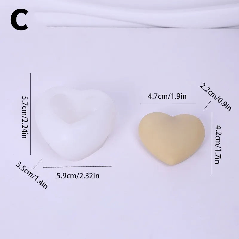 3D Heart Shape Candle Molds Hand Holding Silicone for Valentine's Day