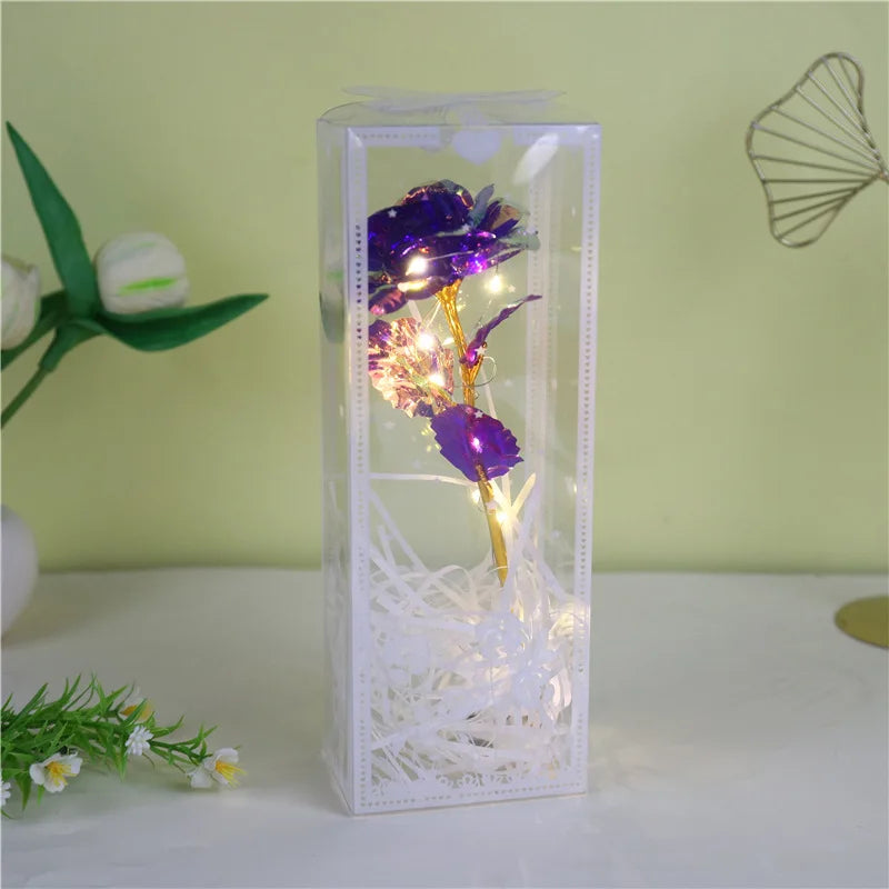 Artificial Flowers Creative Valentine's Day LED Galaxy Rose