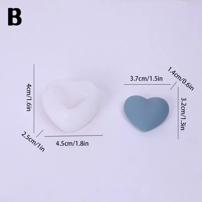 3D Heart Shape Candle Molds Hand Holding Silicone for Valentine's Day