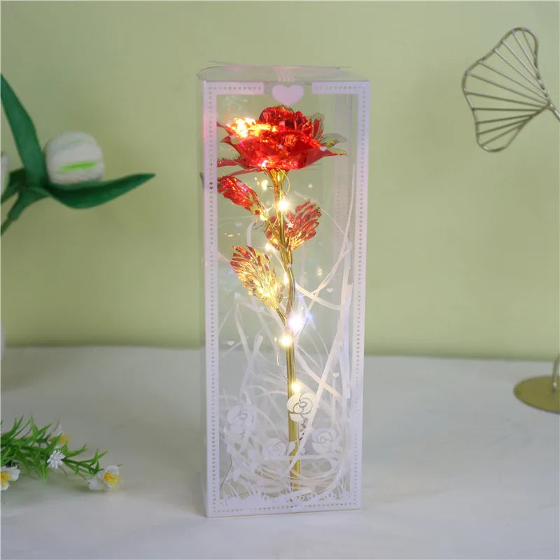 Artificial Flowers Creative Valentine's Day LED Galaxy Rose