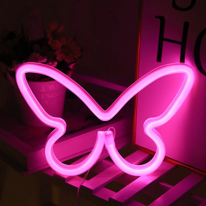 Butterfly Love LED Neon Light USB/Battery Powered Christmas Gift