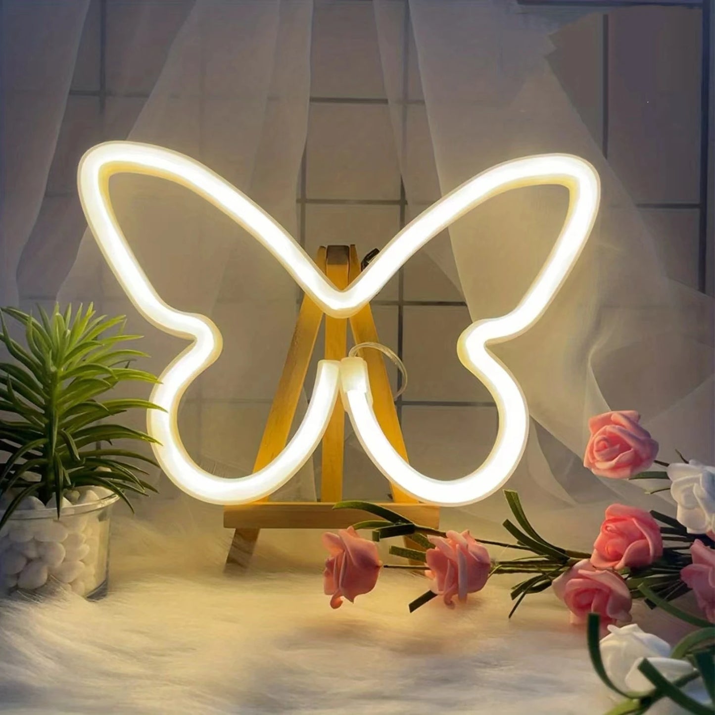 Butterfly Love LED Neon Light USB/Battery Powered Christmas Gift