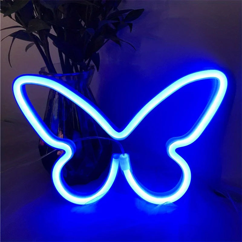 Butterfly Love LED Neon Light USB/Battery Powered Christmas Gift