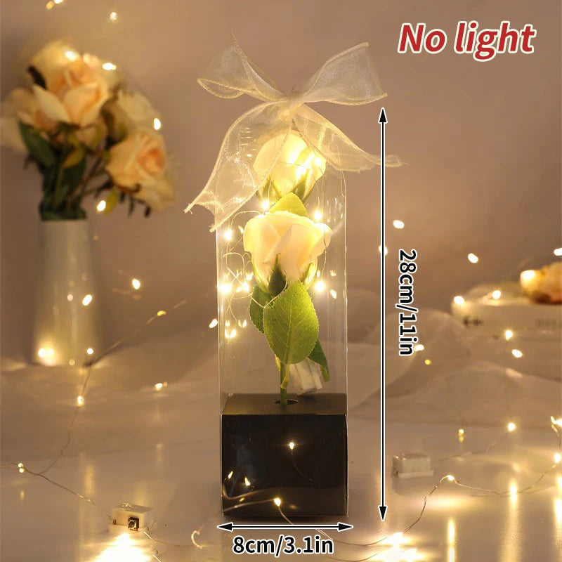 Artificial Flowers Creative Valentine's Day LED Galaxy Rose