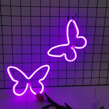 Butterfly Love LED Neon Light USB/Battery Powered Christmas Gift