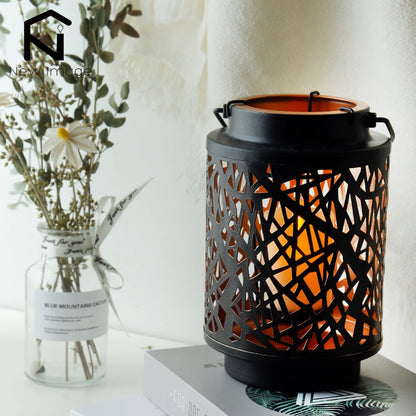 Irregular Pattern Candle Holder Metal Hanging Holders