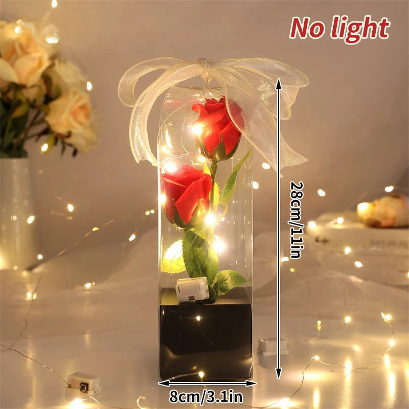 Artificial Flowers Creative Valentine's Day LED Galaxy Rose