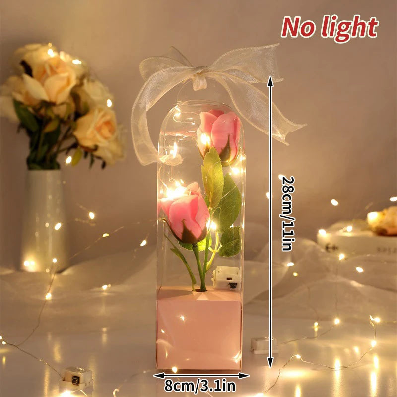 Artificial Flowers Creative Valentine's Day LED Galaxy Rose