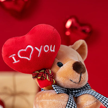 Cartoon Teddy Bear Holding Heart Plush Toy Valentine's Day Gift