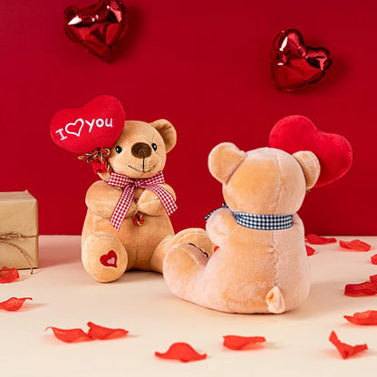 Cartoon Teddy Bear Holding Heart Plush Toy Valentine's Day Gift