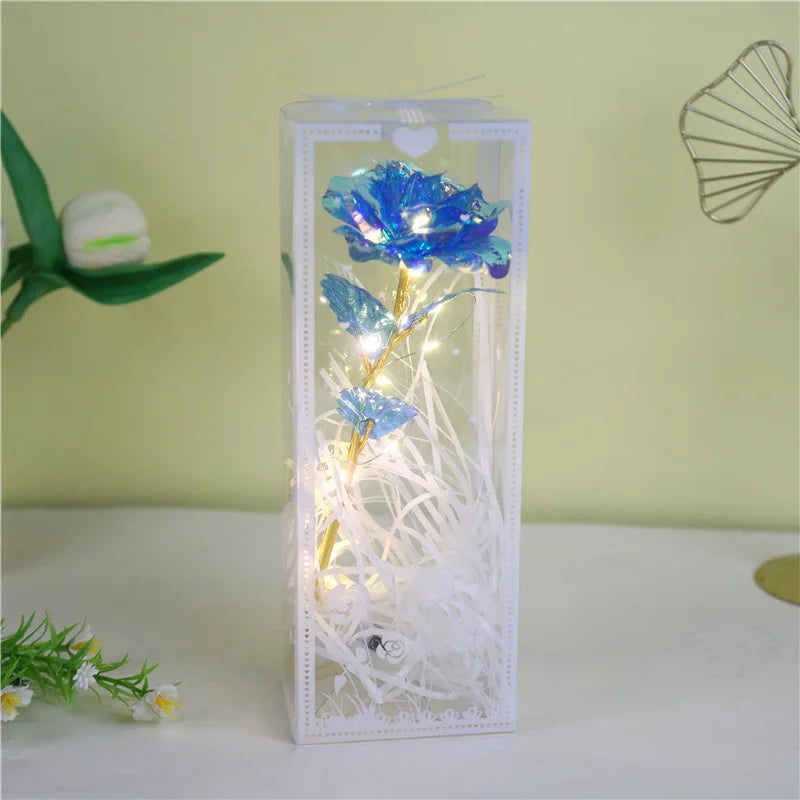 Artificial Flowers Creative Valentine's Day LED Galaxy Rose