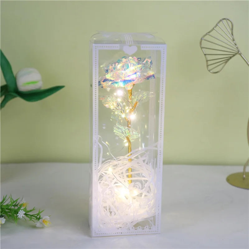 Artificial Flowers Creative Valentine's Day LED Galaxy Rose