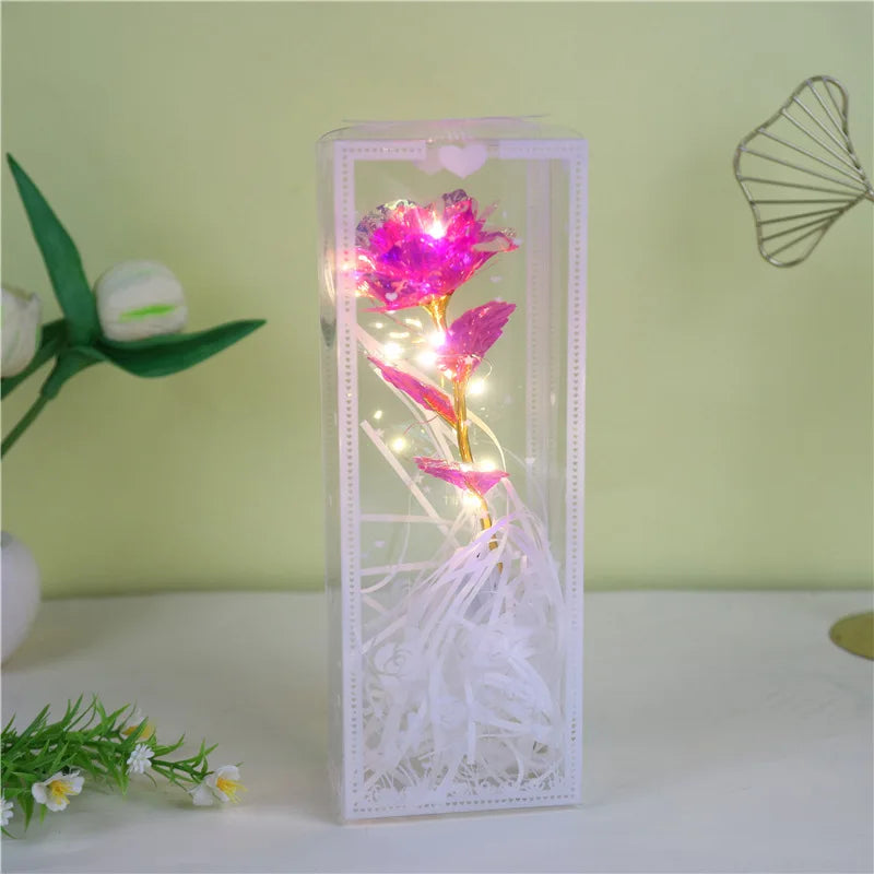 Artificial Flowers Creative Valentine's Day LED Galaxy Rose